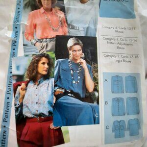 Uncut Vintage sewing pattern for blouse, 1993